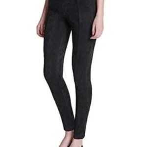 NWT ANDREW MARC Womens Black Vegan Suede Leggings Pants Medium